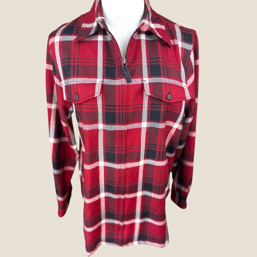 Lauren Ralph Lauren NWT size Small Tartan plaid wool‎ zip up shirt jacket